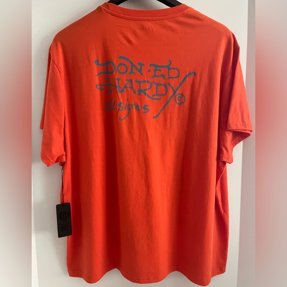 ED HARDY “COBRA” Cotton Blend Crew Neck Short Sleeve Graphic T-shirt - Picture 5 of 8